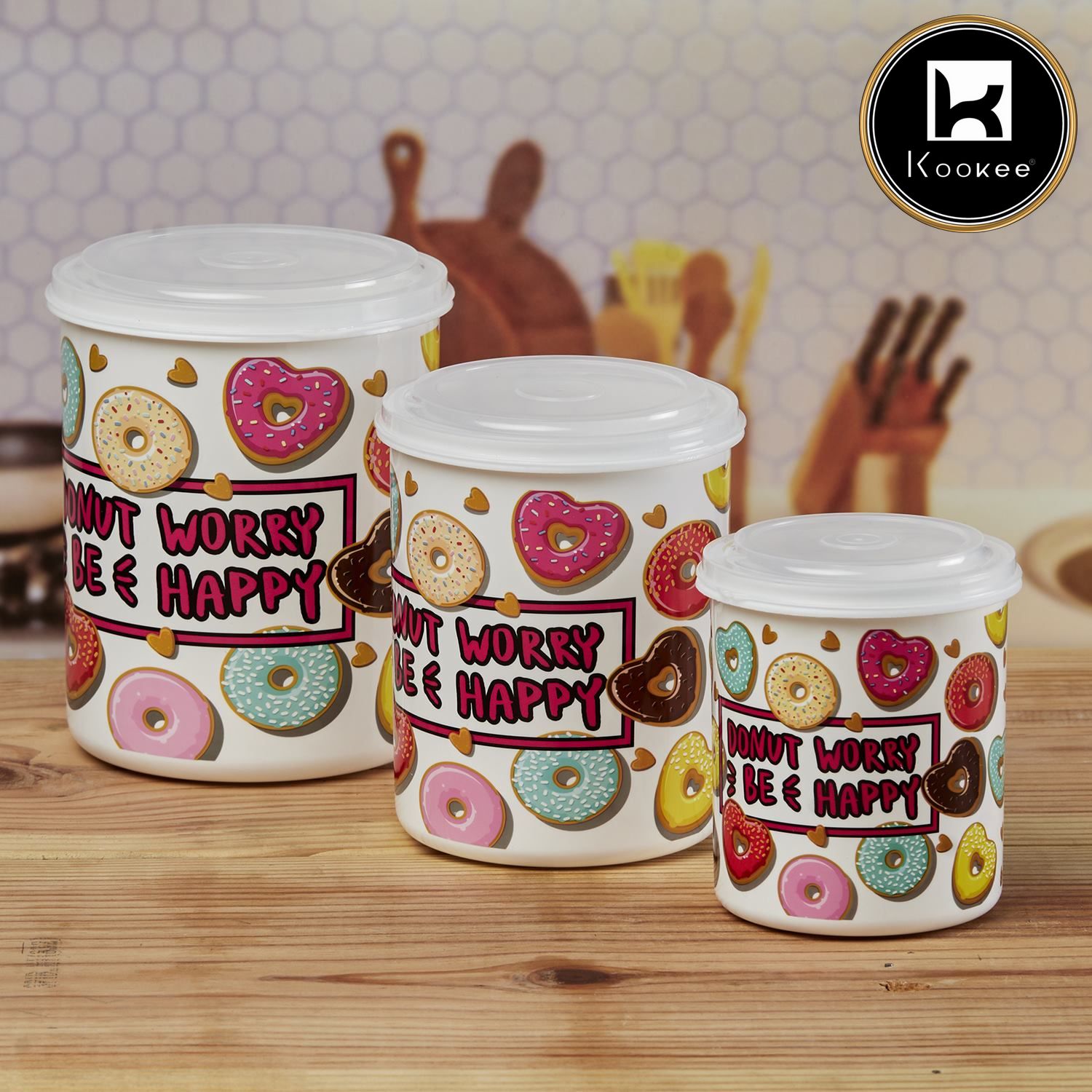 Kookee Plastic Containers, Multi, ART10688