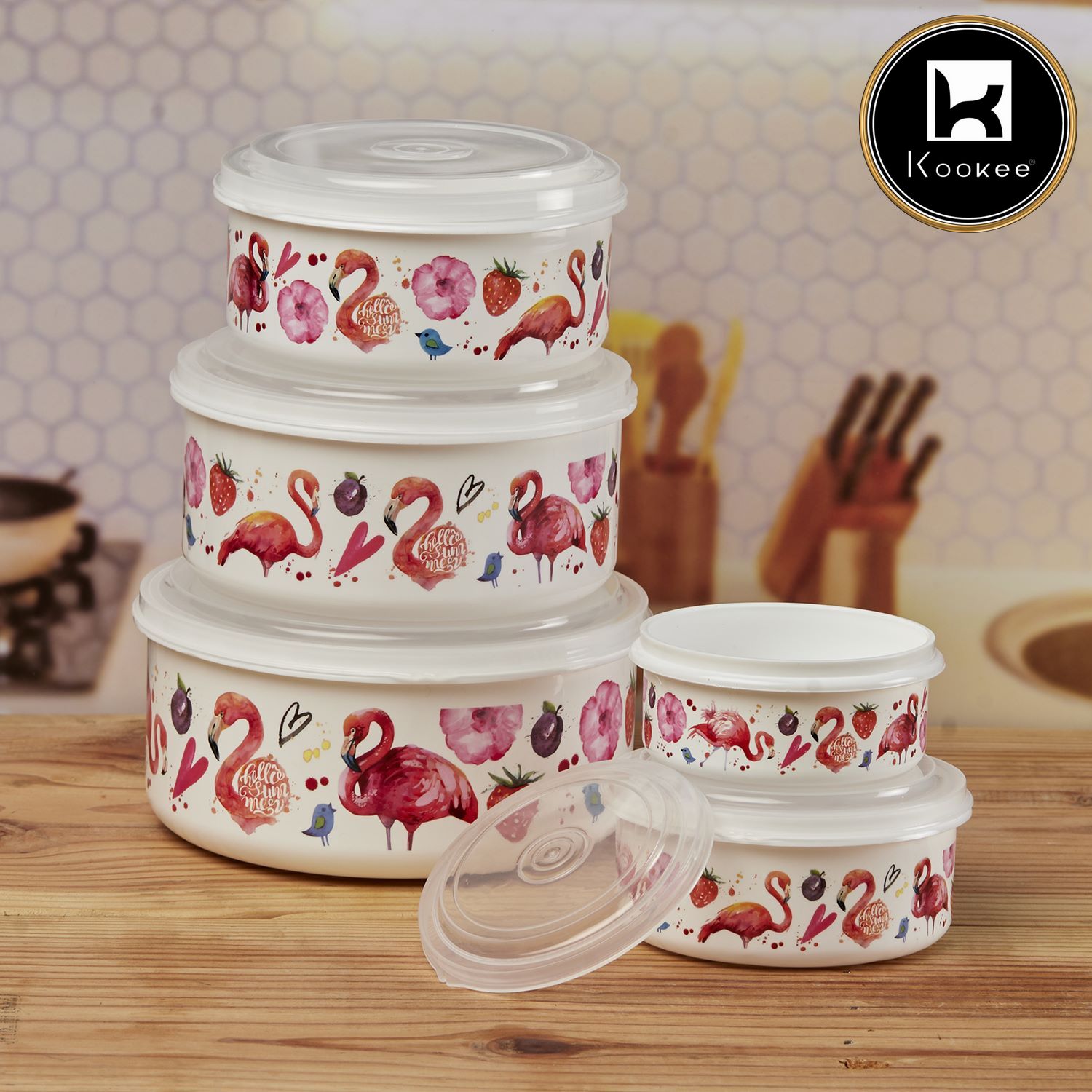 Kookee Plastic Containers, Multi, ART10691