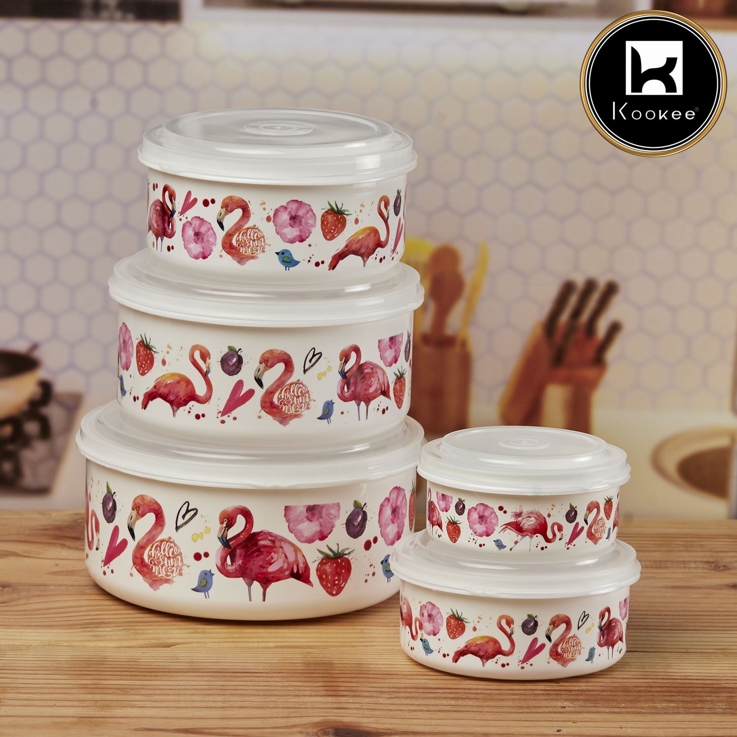 Kookee Plastic Containers, Multi, ART10691
