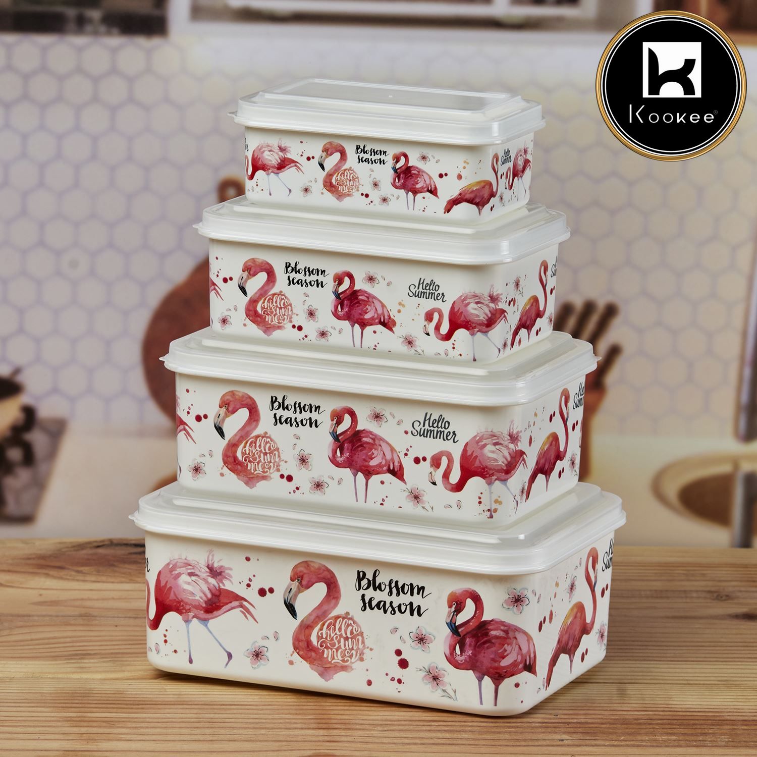 Kookee Plastic Containers, Multi, ART10700