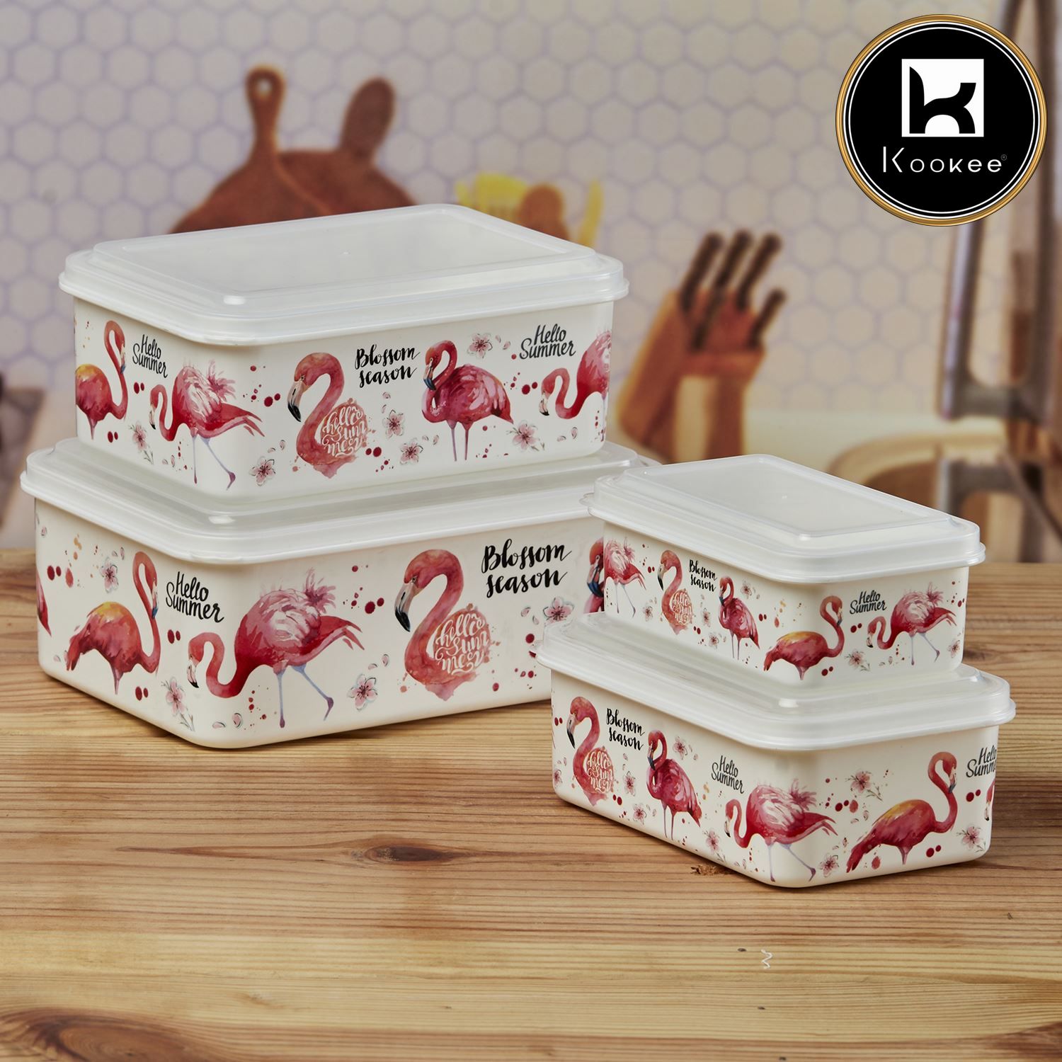 Kookee Plastic Containers, Multi, ART10700