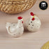 Ceramic Salt and Pepper Shakers Set with tray for Dining Table (10701)