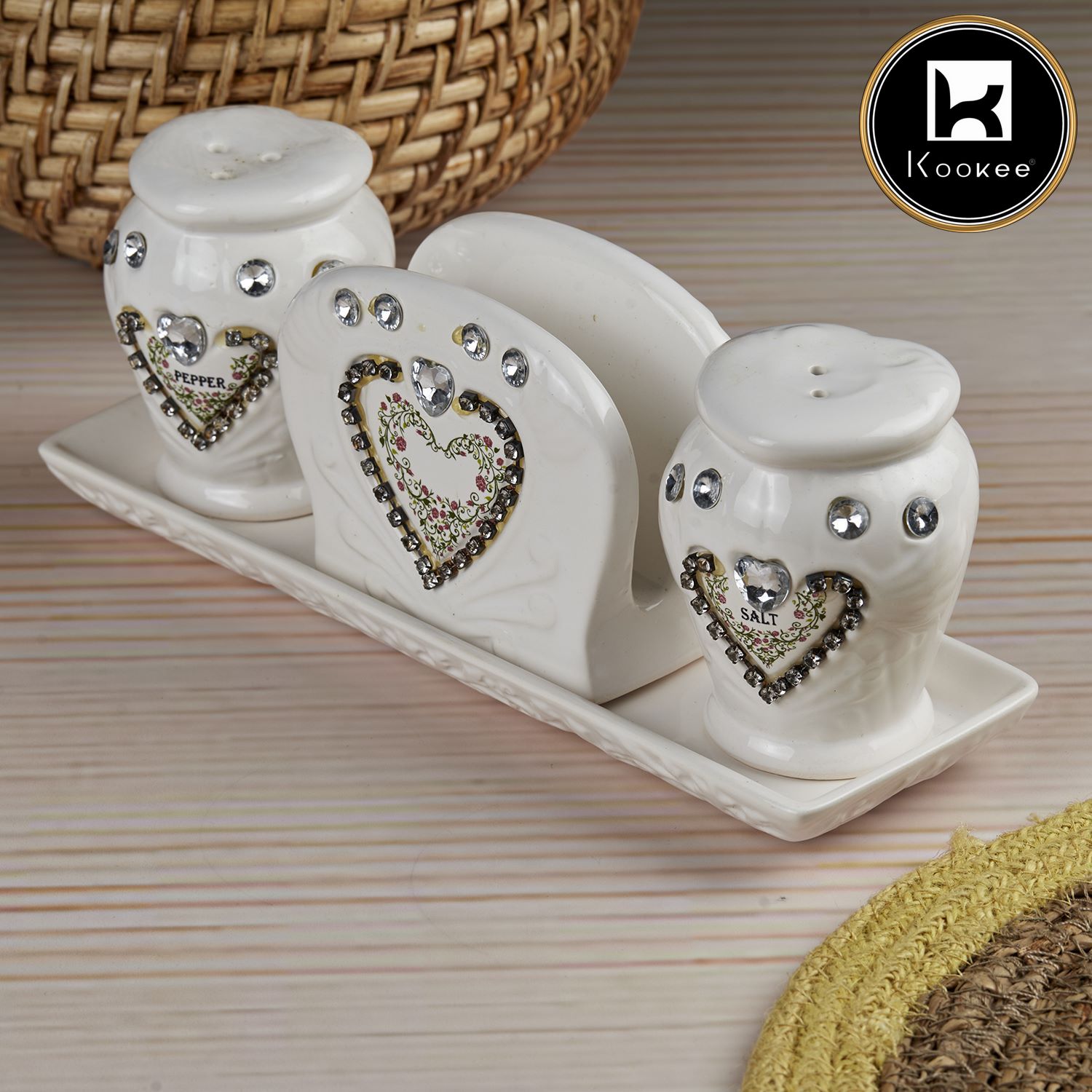 Kookee Salt and Pepper Sets, White, ART10710
