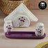 Ceramic Salt and Pepper Shakers Set with tray for Dining Table (10715)