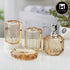 Acrylic Bathroom Set of 4 with Soap Dispenser (10720)