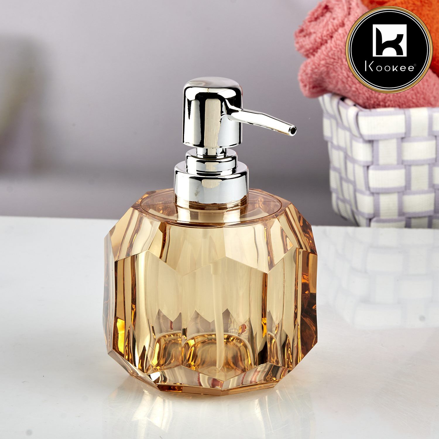 Kookee Acrylic Soap Dispensers, Grey, ART10731