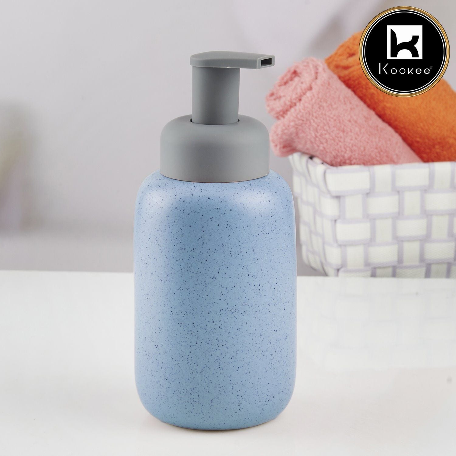 Ceramic Soap Dispenser for handwash for Bathroom, Blue, (Set of 1) (10732)