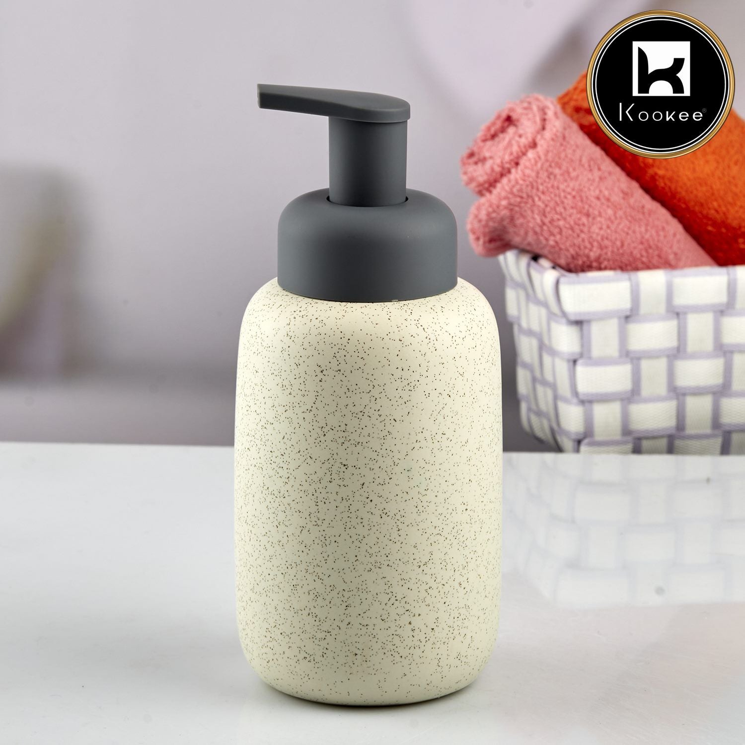 Kookee Ceramic Soap Dispensers, Off White, ART10734