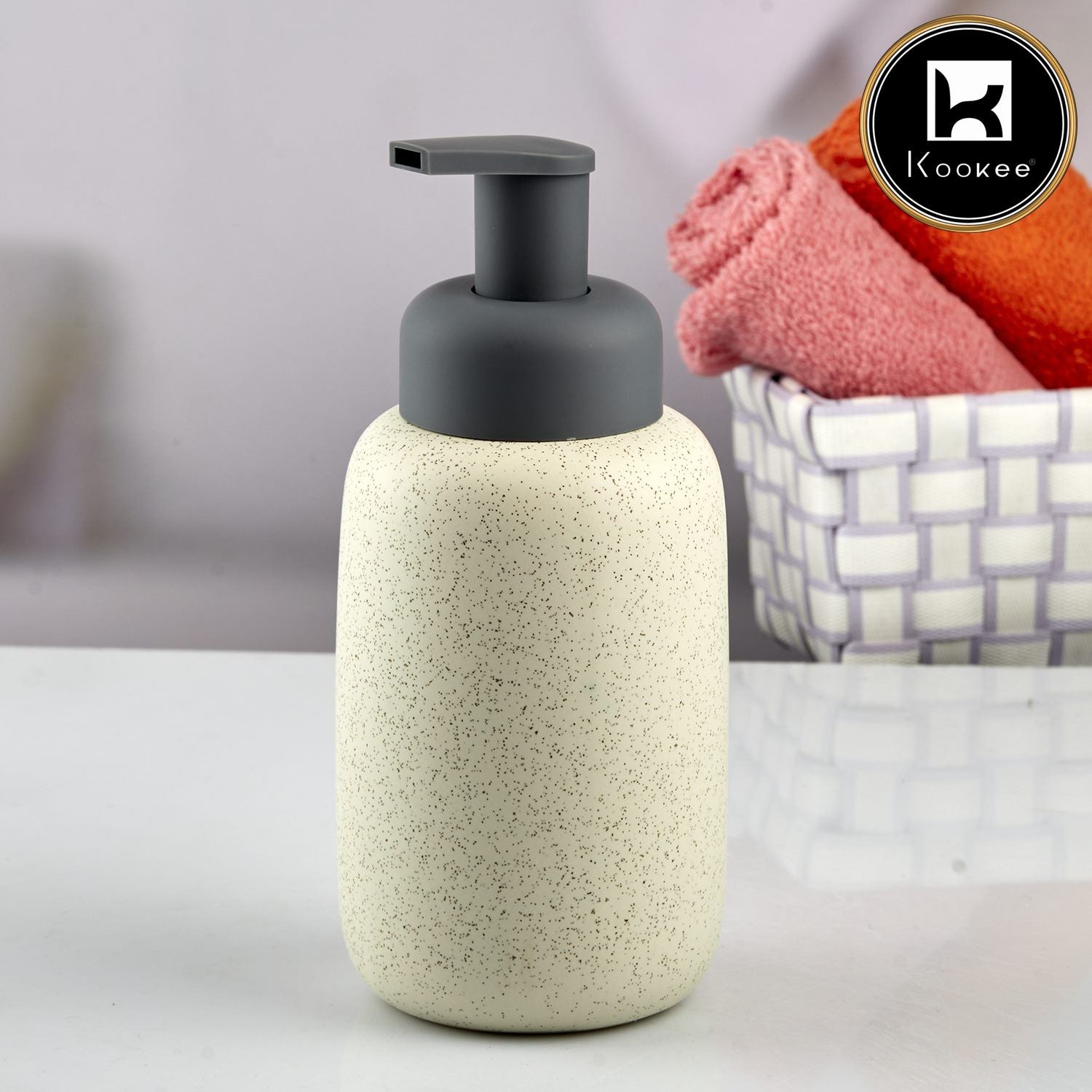 Kookee Ceramic Soap Dispensers, Off White, ART10734