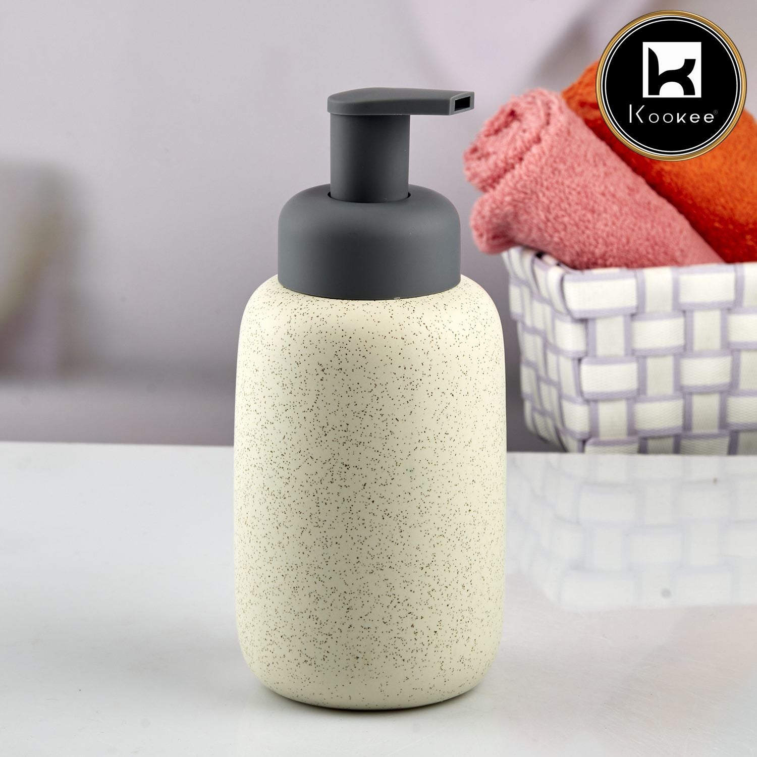 Kookee Ceramic Soap Dispensers, Off White, ART10734