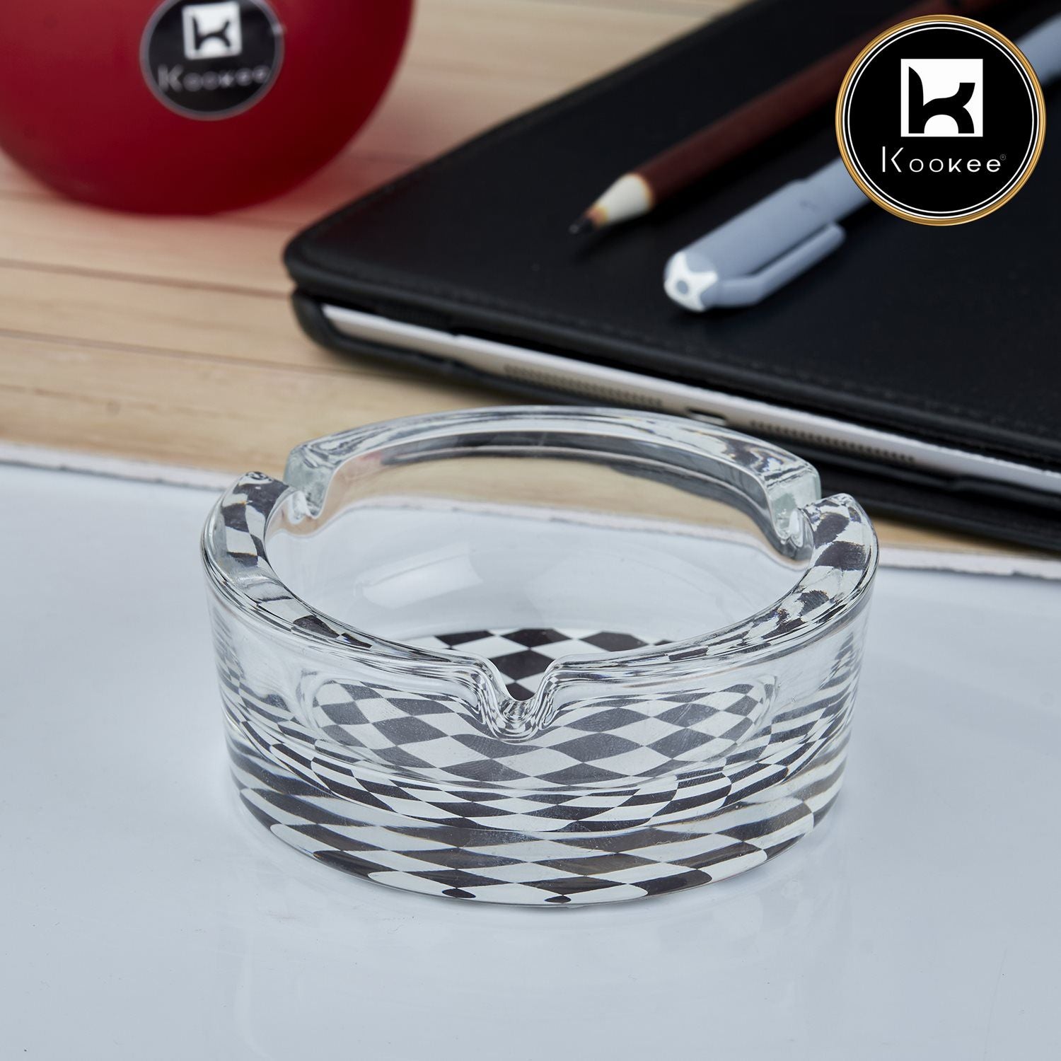Kookee Glass Ashtrays, Transparent, ART10763