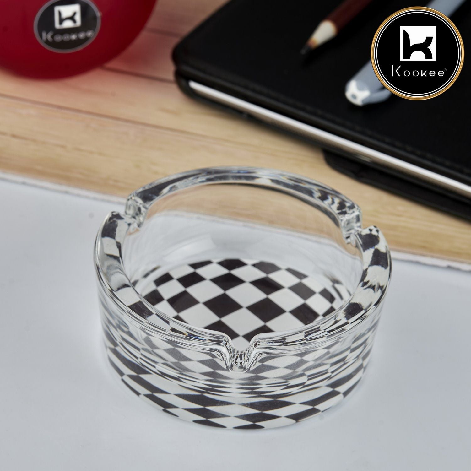 Kookee Glass Ashtrays, Transparent, ART10763