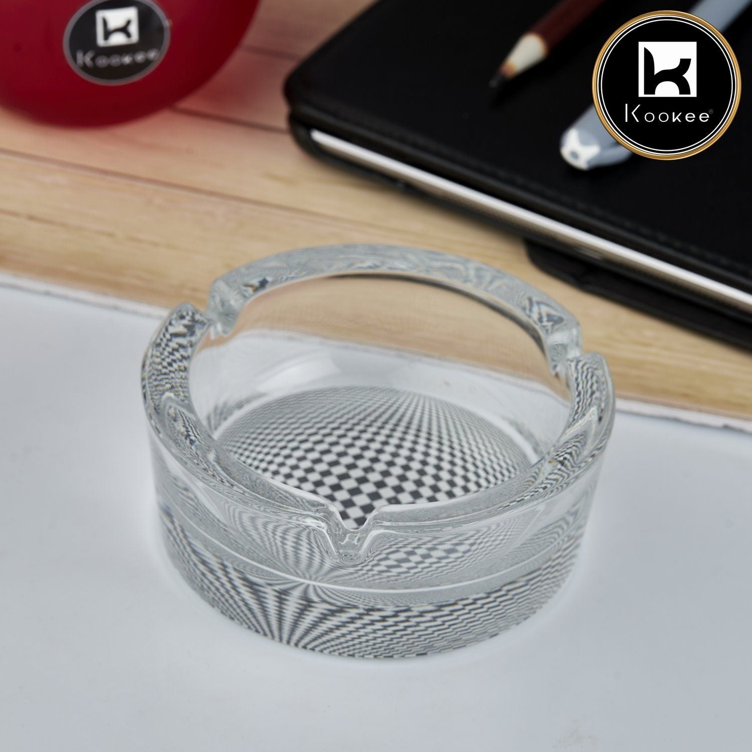 Kookee Glass Ashtray for Cigarettes (10764)
