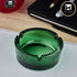 Kookee Glass Ashtray for Cigarettes, Tabletop Ashtray and Modern Decoration for Home Office Bar Restaurant Indoor Outdoor, Green