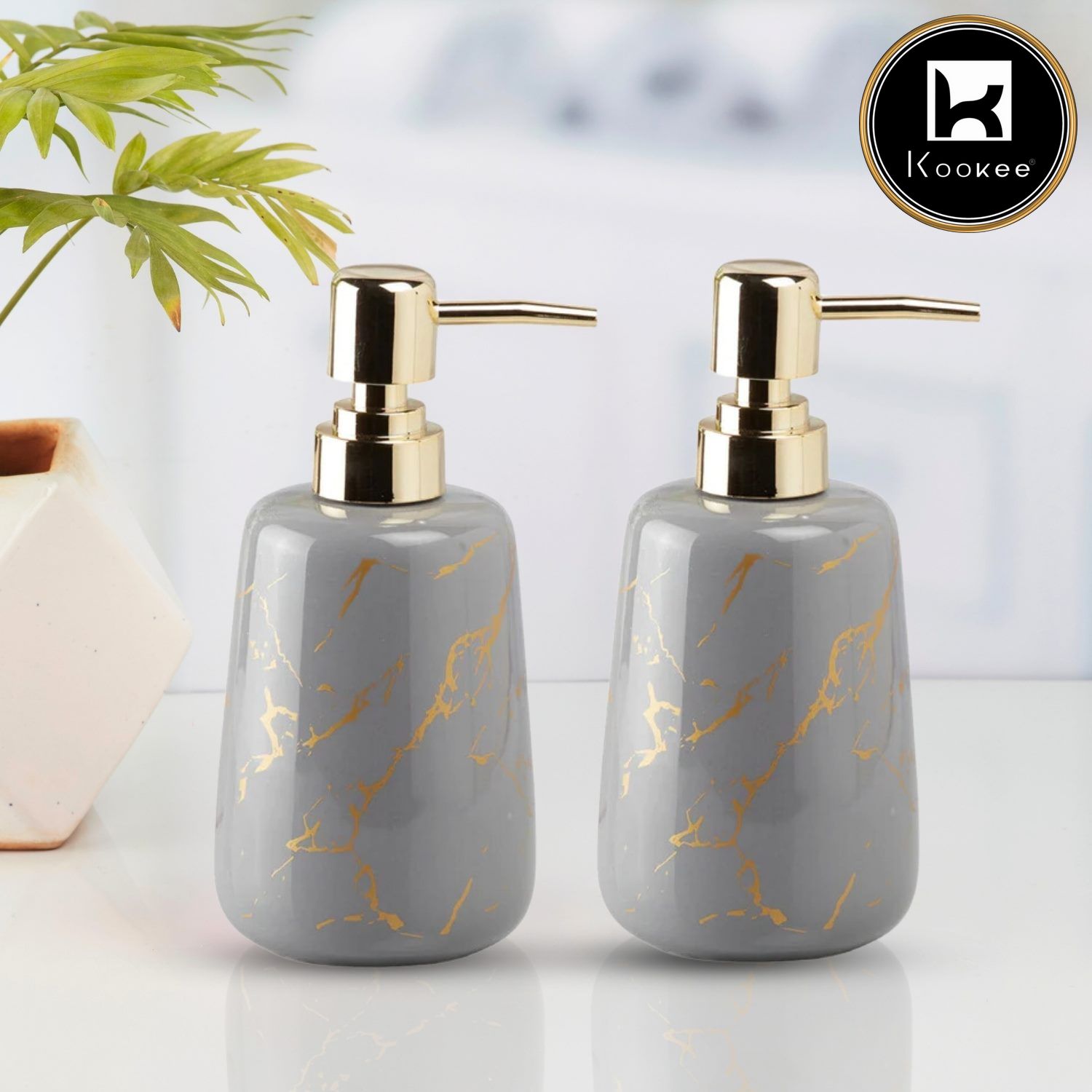 Ceramic Soap Dispenser for handwash for Bathroom, Multicolor (Set of 4) (10122)