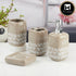 Ceramic Bathroom Accessories Set of 4 with Soap Dispenser (11126)