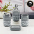 Ceramic Bathroom Accessories Set of 4 with Soap Dispenser (11127)