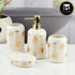 Ceramic Bathroom Accessories Set of 4 with Soap Dispenser (11133)