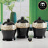 Ceramic Condiment Jars and Containers Set of 3, Black (11147)