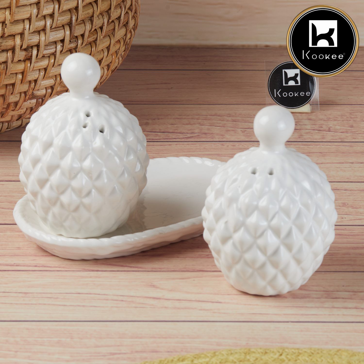 Kookee Salt and Pepper Sets, White, ART11152
