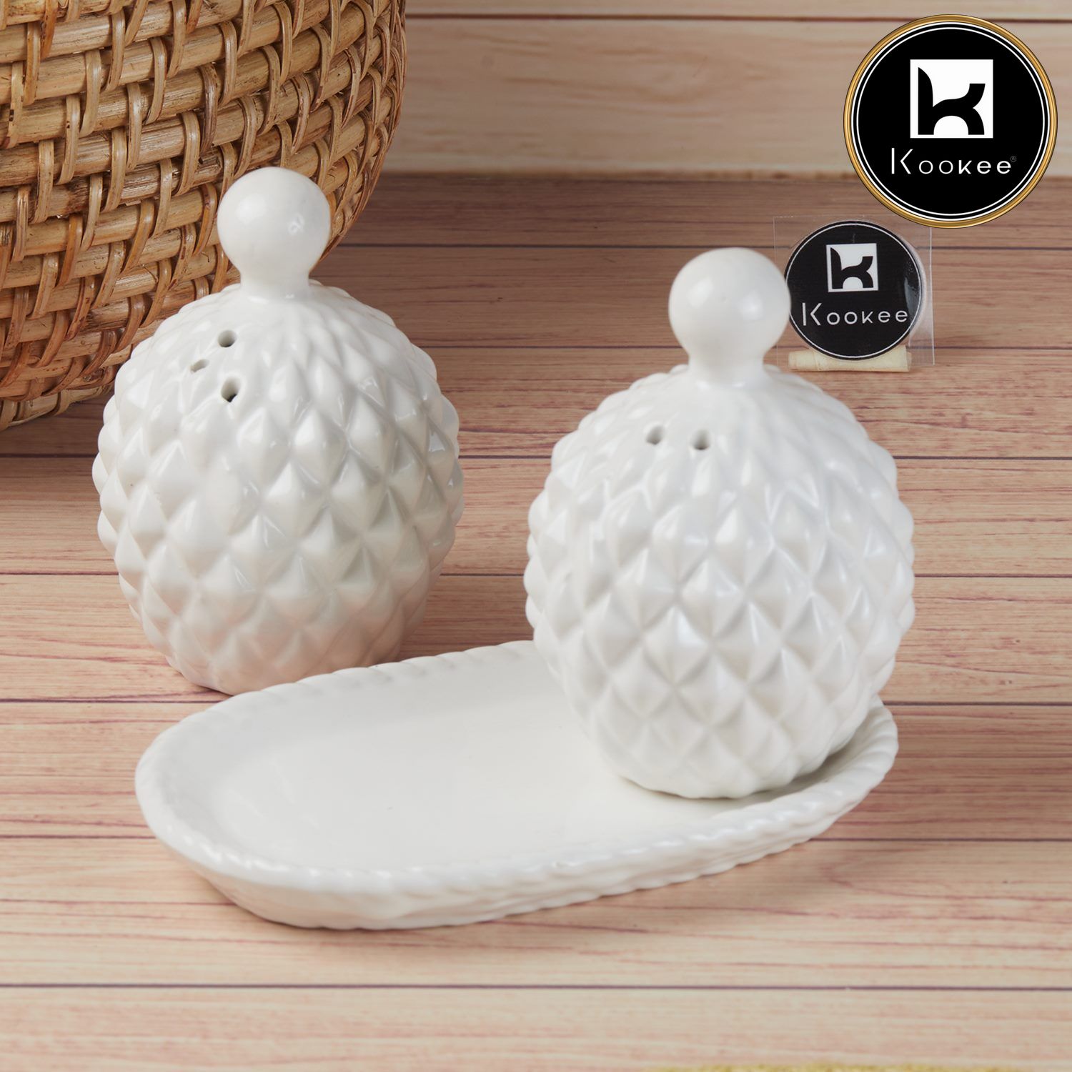 Kookee Salt and Pepper Sets, White, ART11152