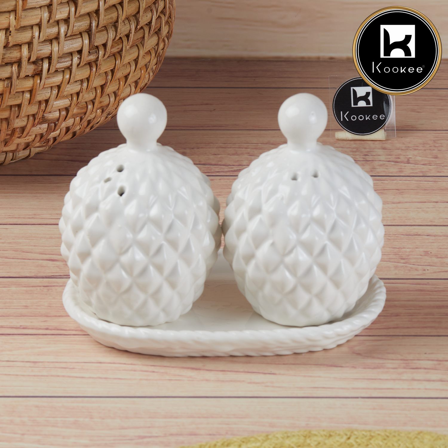 Kookee Salt and Pepper Sets, White, ART11152