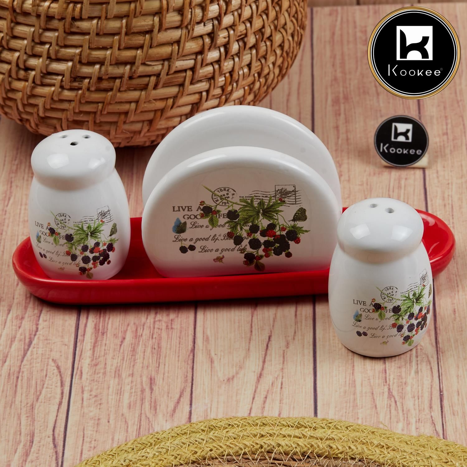 Kookee Salt and Pepper Sets, Red, ART11154