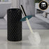 Ceramic Toilet Cleaner Brush with Holder Stand for Bathroom, Black (11179)