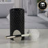 Ceramic Toilet Cleaner Brush with Holder Stand for Bathroom, Black (11179)