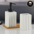 Ceramic Bathroom Accessories Set of 3 with Soap Dispenser (11182)