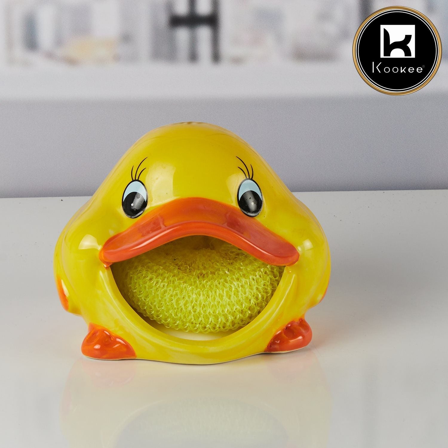 Ceramic Soap Holder Dish, Set of 1 Bathroom Accessories for Home, Yellow (11187)