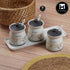 Ceramic Condiment Jars and Containers Set of 3, White (11188)