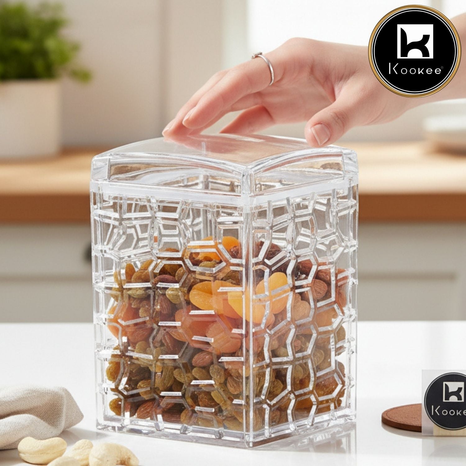 Kookee Canister Jars (Acrylic), Transparent, ART11191