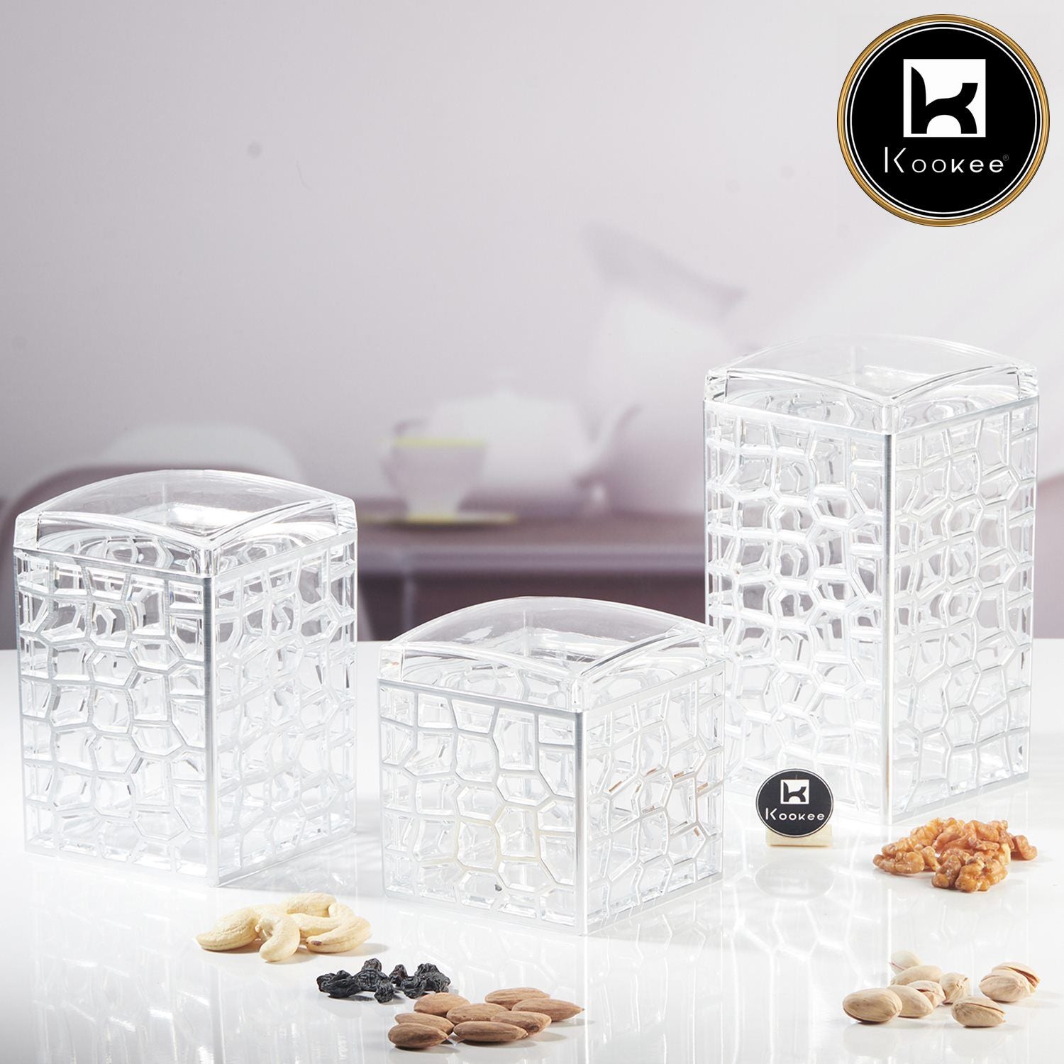 Acrylic Airtight Canister Jar & Container for Kitchen (Pack of 1) (11196)