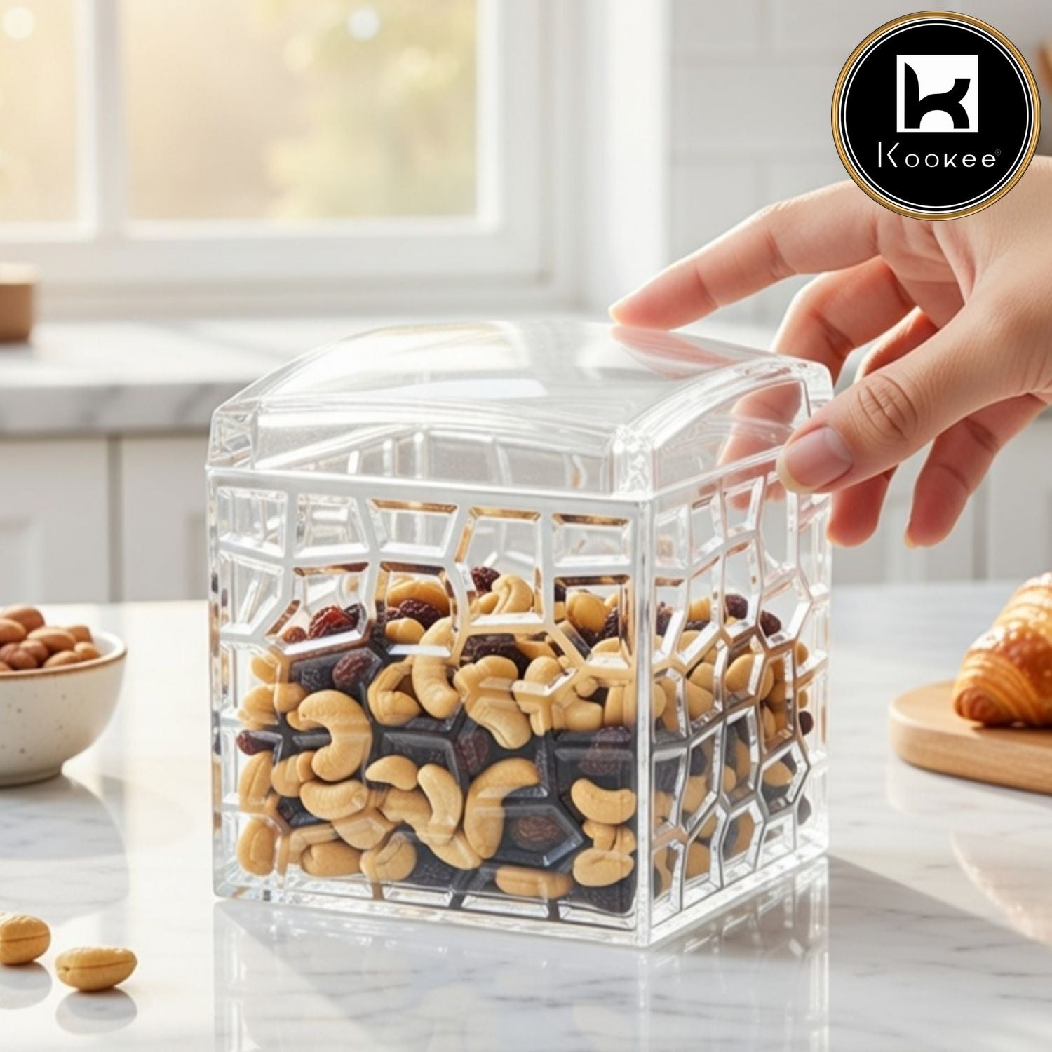 Kookee Canister Jars (Acrylic), Silver, ART11196