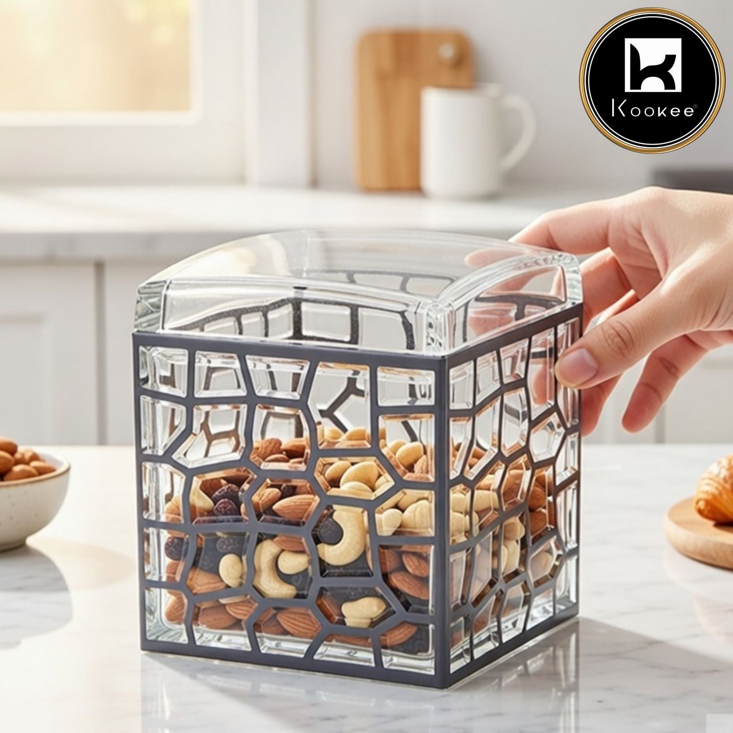 Kookee Canister Jars (Acrylic), Black, ART11202