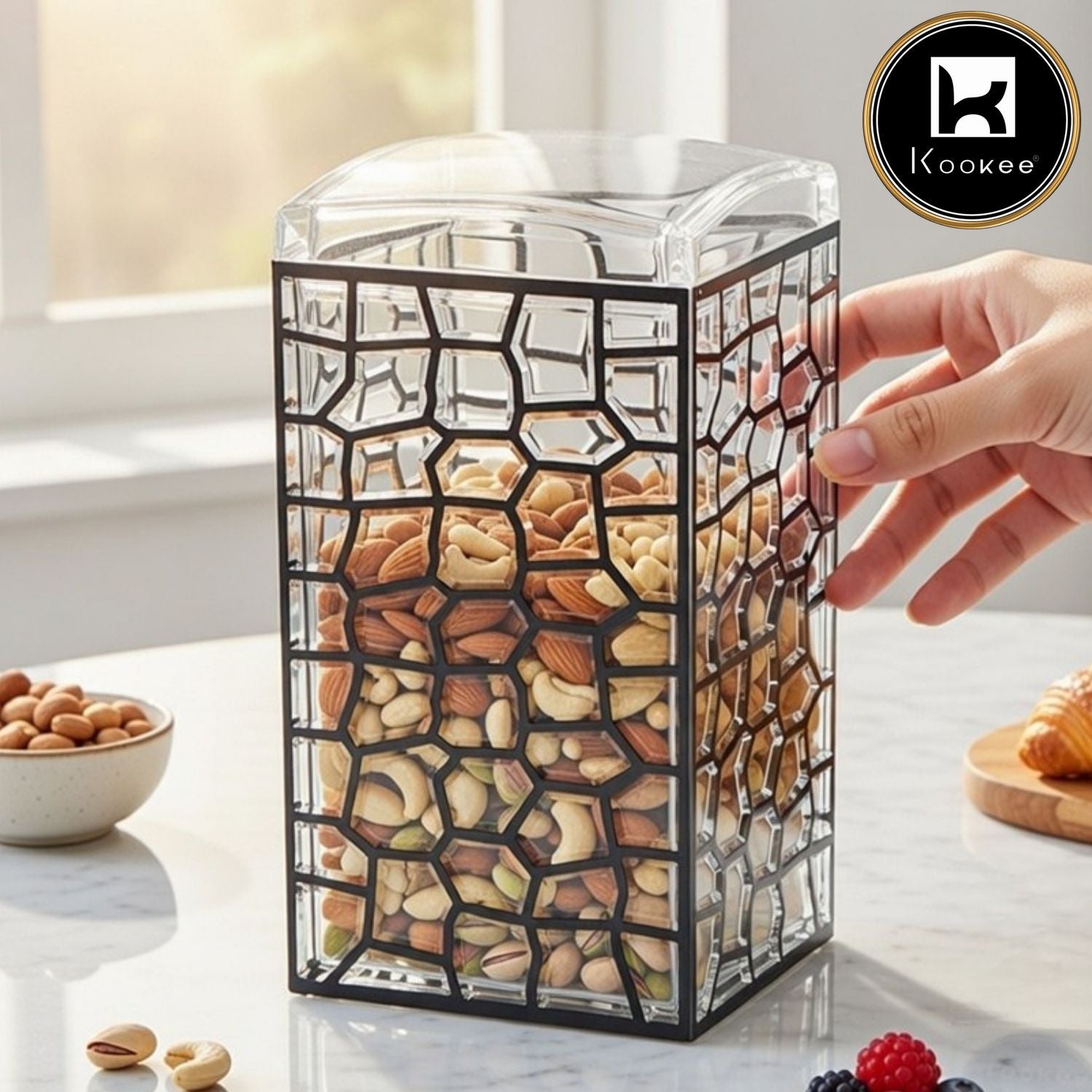 Kookee Canister Jars (Acrylic), Black, ART11204