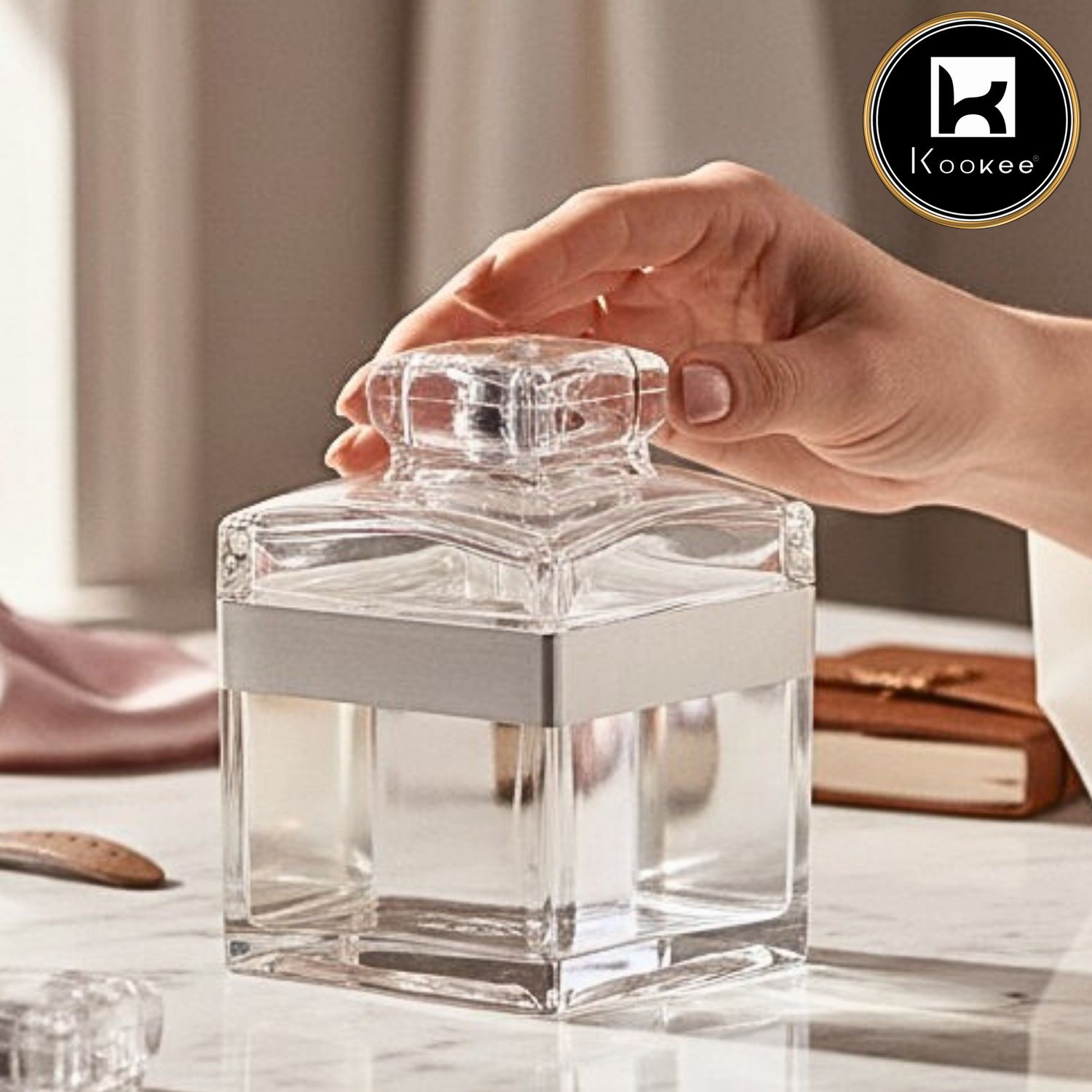 Kookee Canister Jars (Acrylic), Silver, ART11213