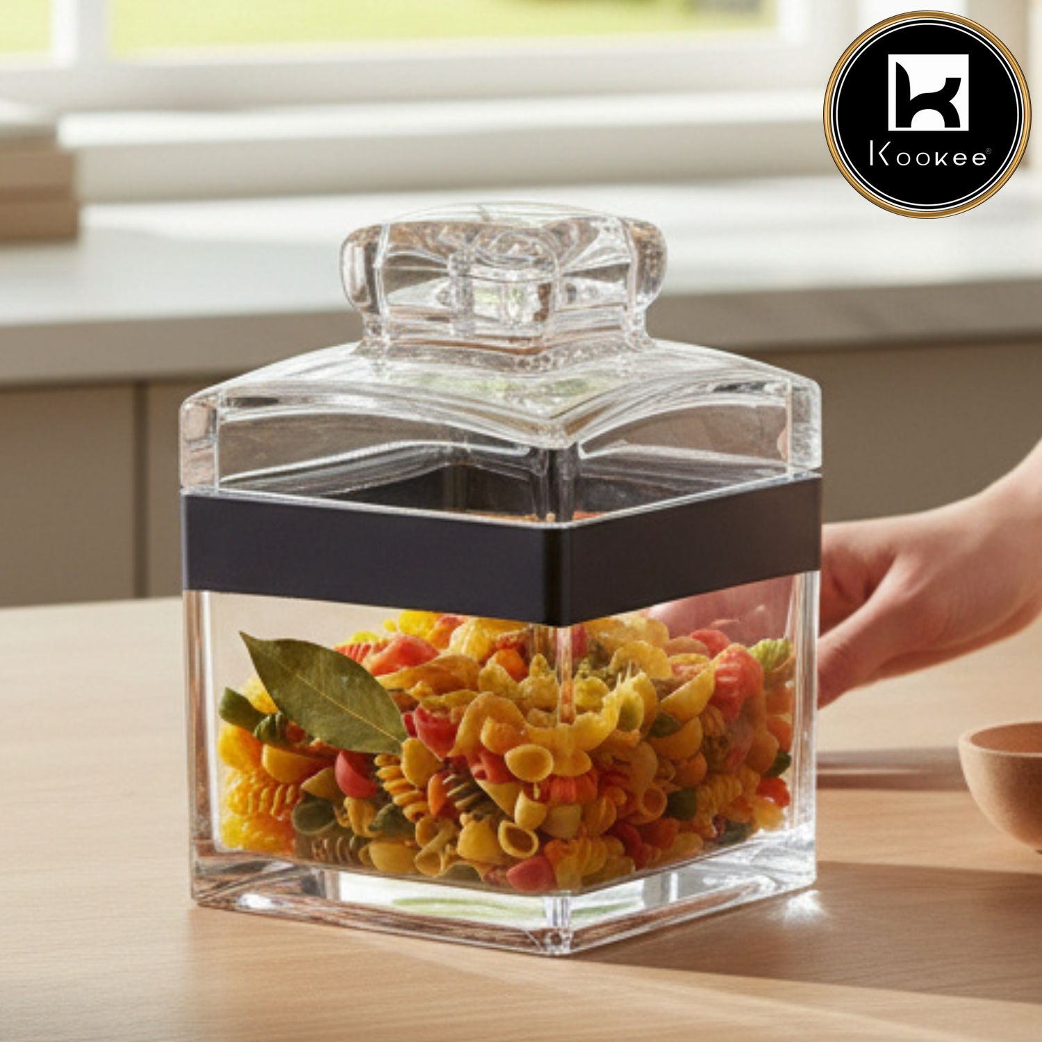 Kookee Canister Jars (Acrylic), Black, ART11217
