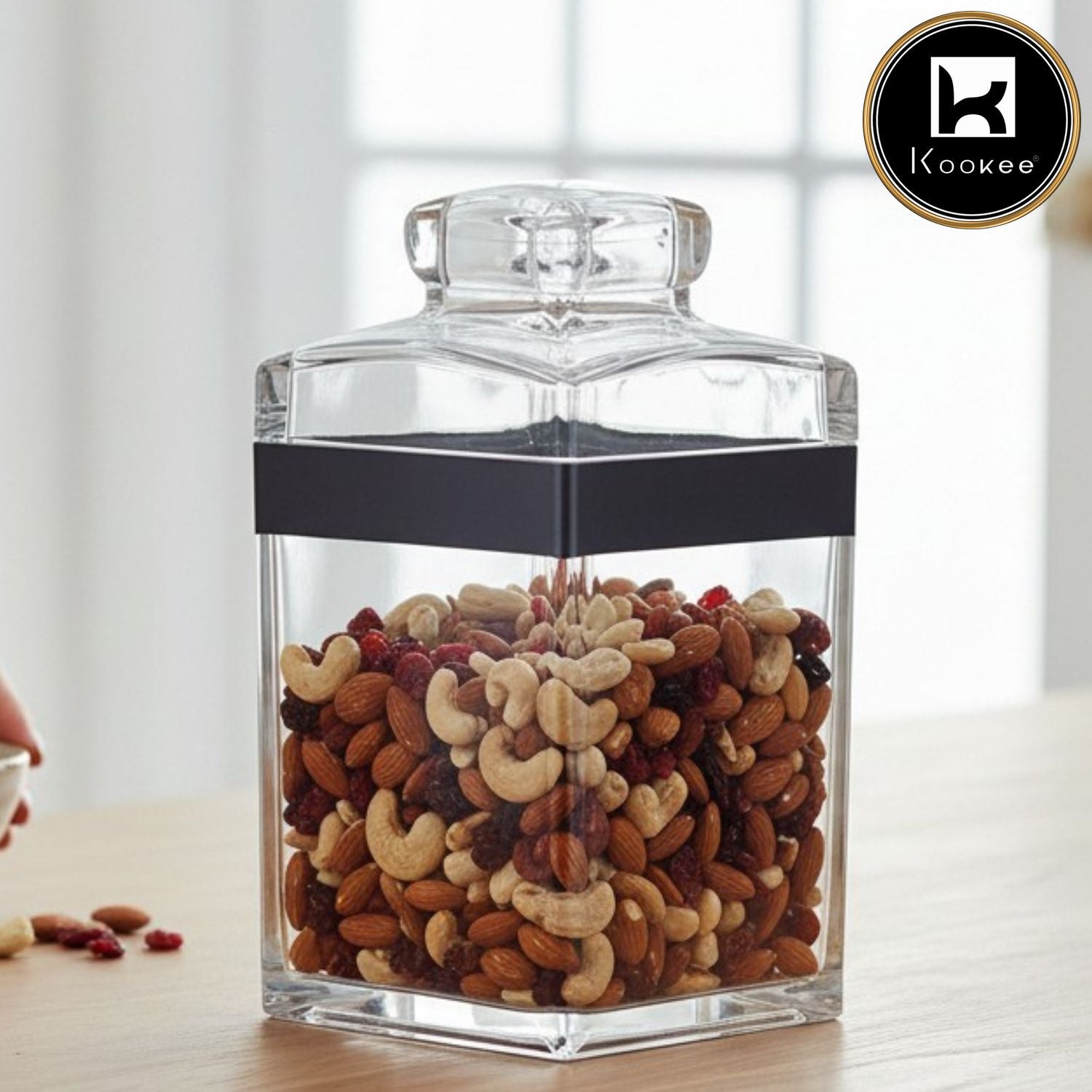 Kookee Canister Jars (Acrylic), Black, ART11218