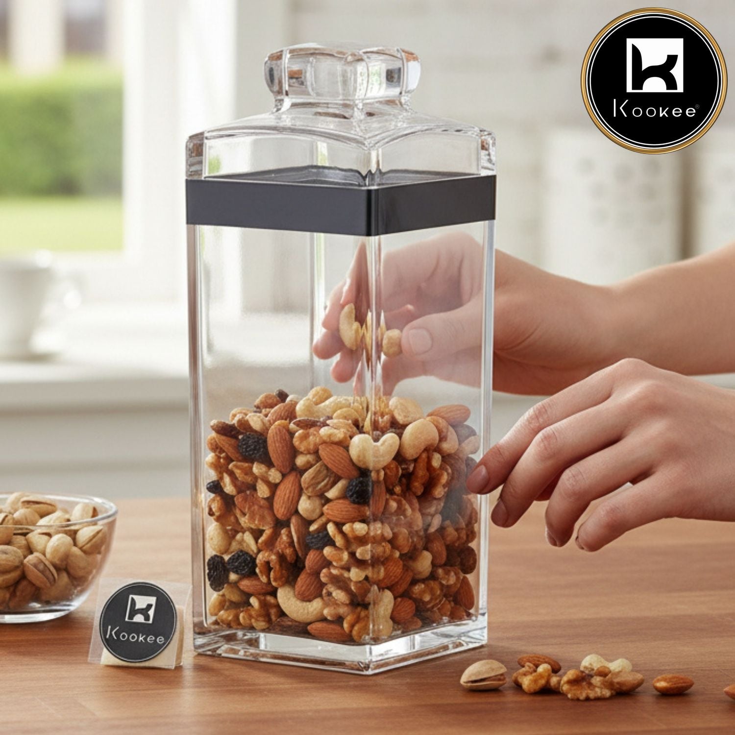 Kookee Canister Jars (Acrylic), Black, ART11220