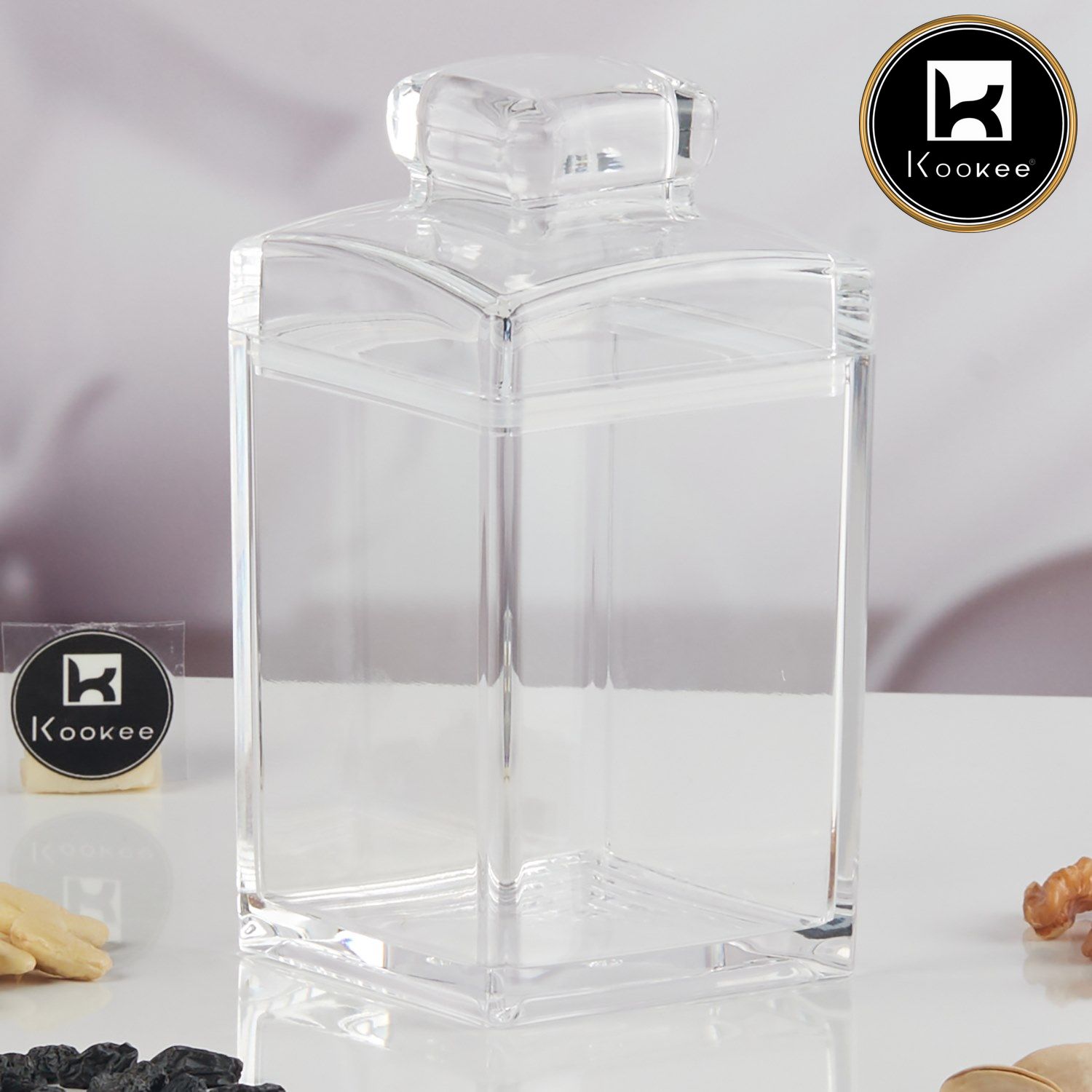 Acrylic Airtight Canister Jar & Container for Kitchen (Pack of 2) (11223)