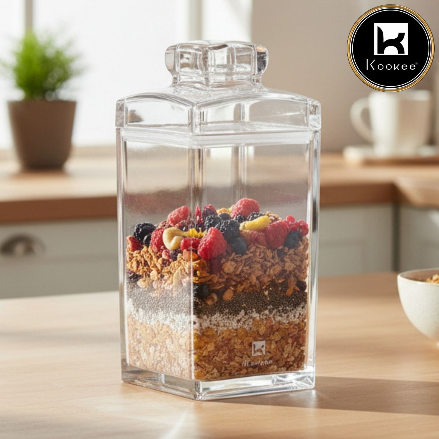 Kookee Canister Jars (Acrylic), Transparent, ART11224