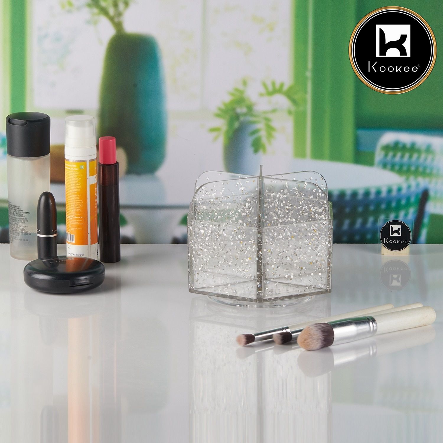 Makeup Organiser Round 360 Rotating, Spinning Skincare Cosmetic Organizer Acrylic Large (V-ORG-002)