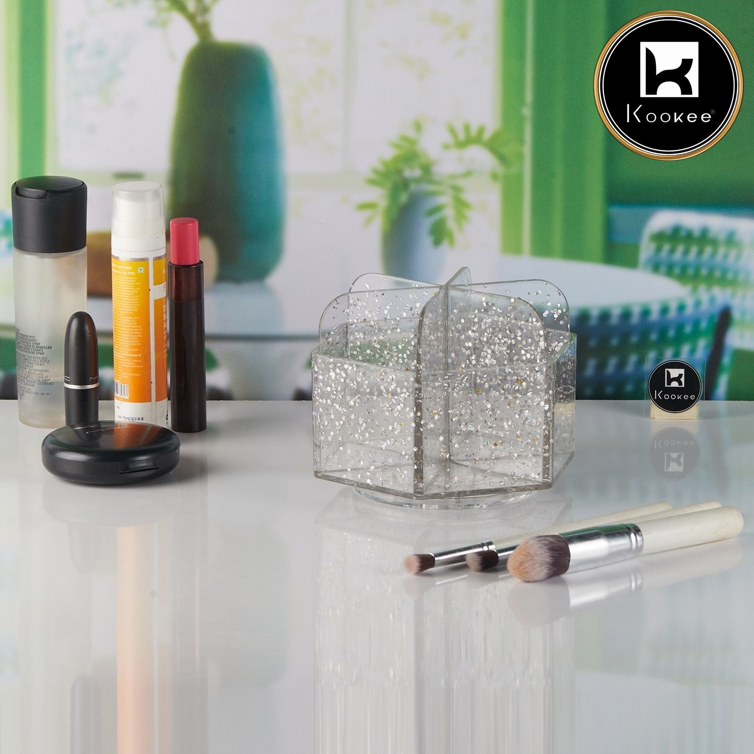 Makeup Organiser Round 360 Rotating, Spinning Skincare Cosmetic Organizer Acrylic Large (V-ORG-002)