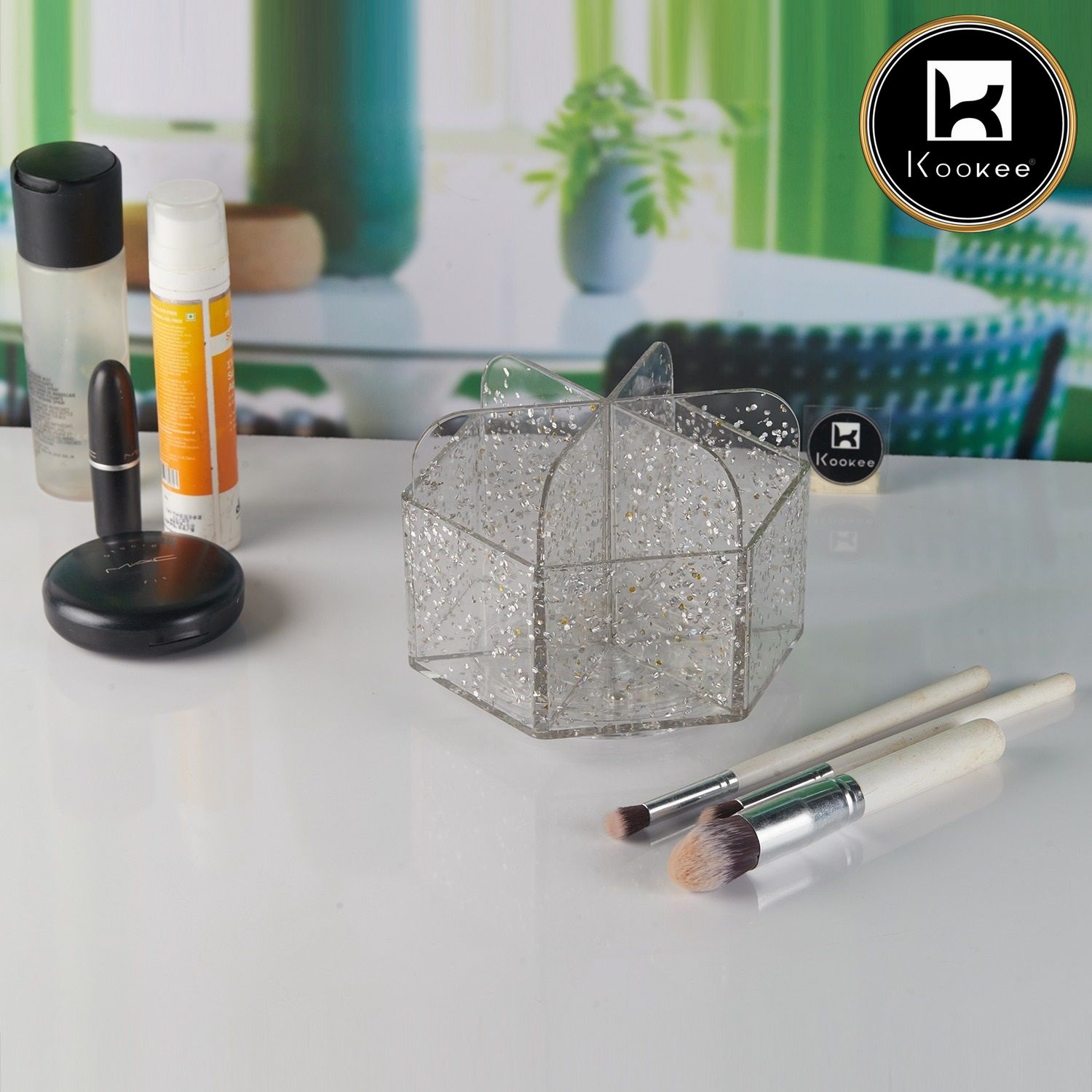 Makeup Organiser Round 360 Rotating, Spinning Skincare Cosmetic Organizer Acrylic Large (V-ORG-002)