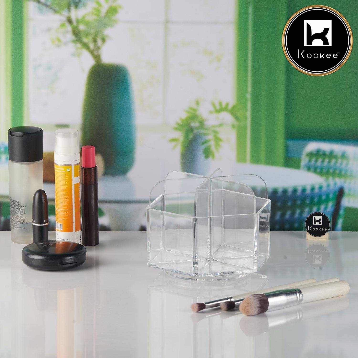 Makeup Organiser Round 360 Rotating, Spinning Skincare Cosmetic Organizer Acrylic Large (V-ORG-002)