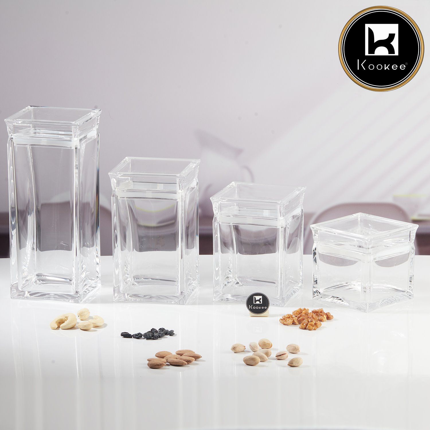 Kookee Canister Jars (Acrylic), Transparent, ART11229