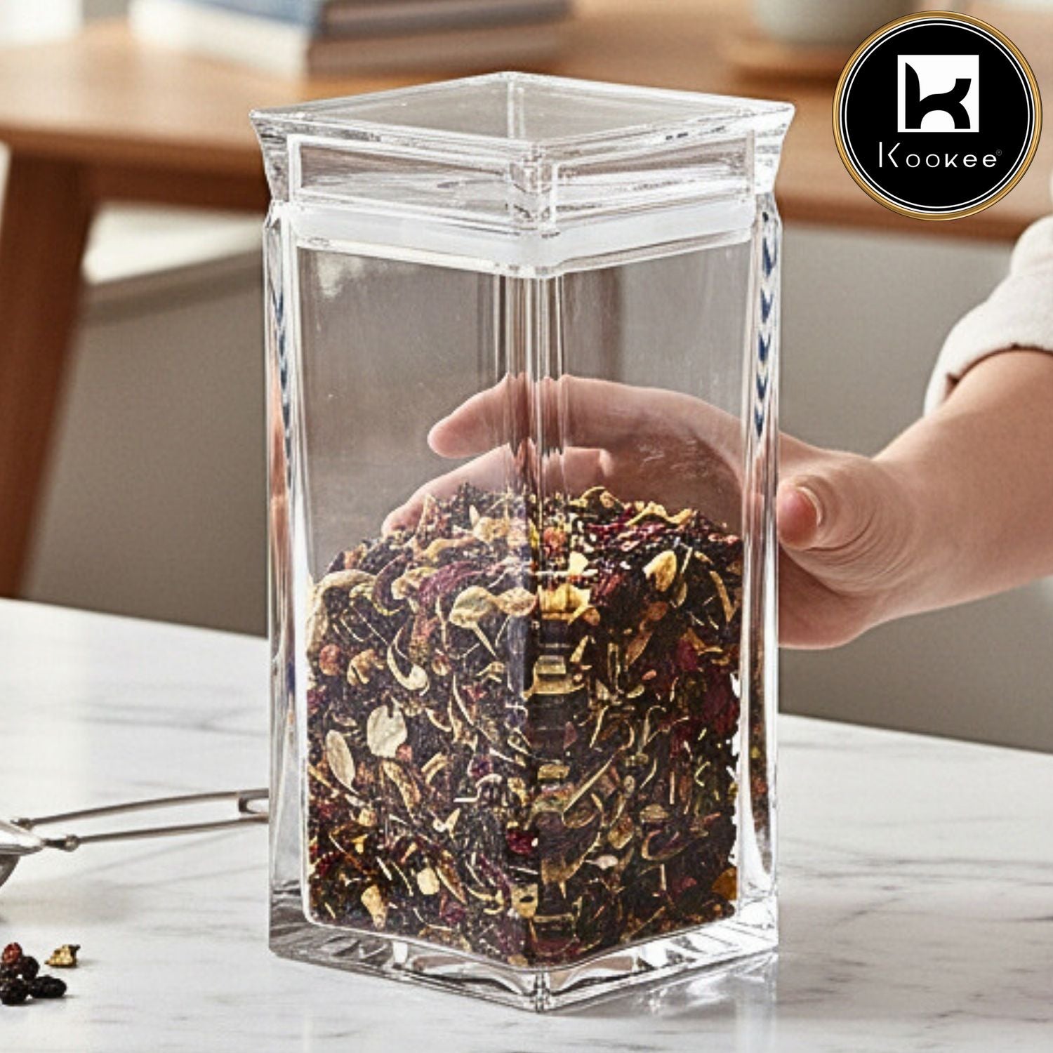 Kookee Canister Jars (Acrylic), Transparent, ART11231