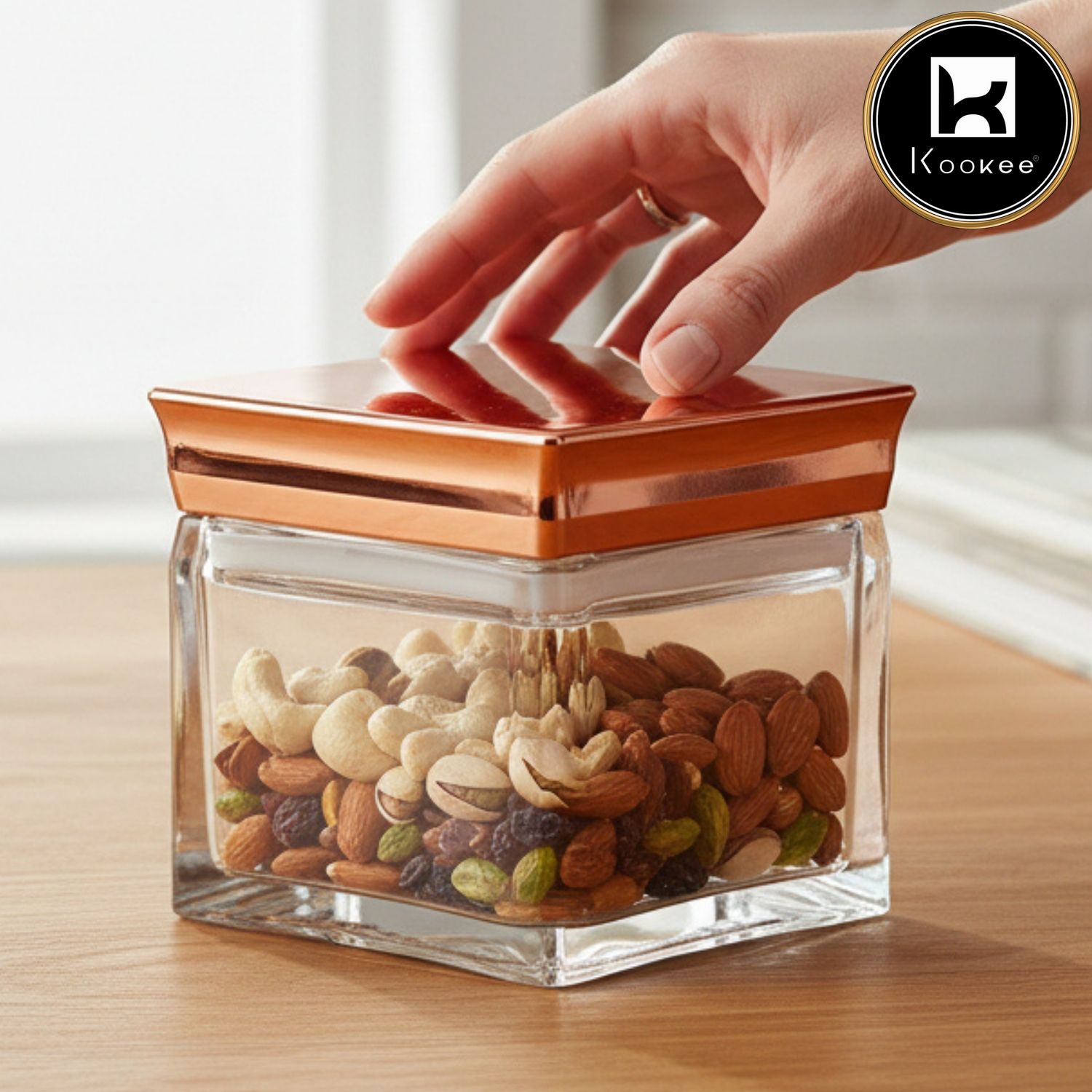 Kookee Canister Jars (Acrylic), Rose Gold, ART11240